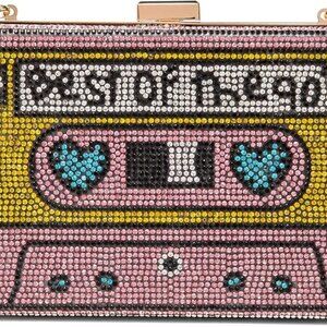Best of the 90s” Cassette Tape Clutch Purse – Rhinestone Hard Case Clutch